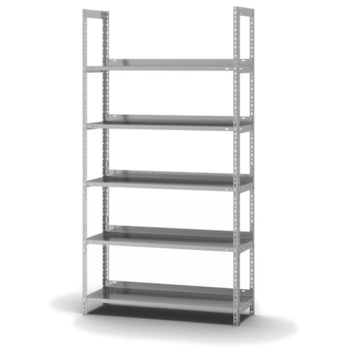 hofe Akten-Schraubregal, 5 Böden, mit korrosionsschützender Zinkbeschichtung