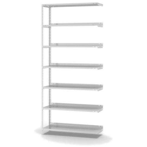 hofe Akten-Schraubregal Anbaufeld, 7 Böden, RAL7035 Lichtgrau