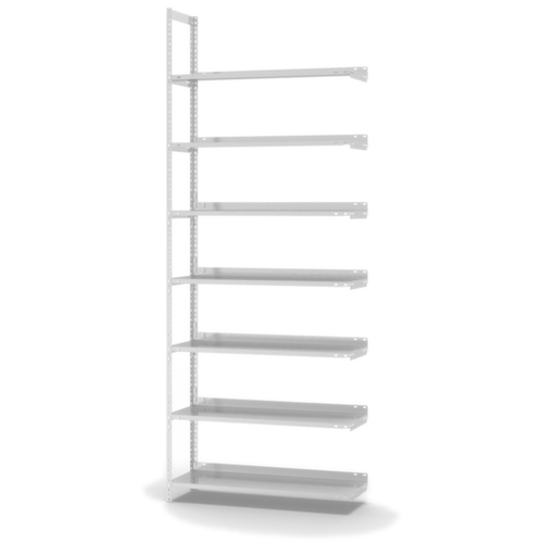 hofe Akten-Schraubregal Anbaufeld, 7 Böden, RAL7035 Lichtgrau