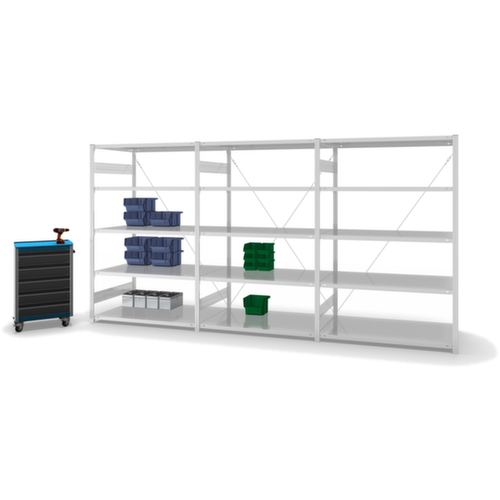 hofe System-Steckregal in Standard Bauart, Höhe x Breite x Tiefe 2000 x 1360 x 835 mm, 5 Böden