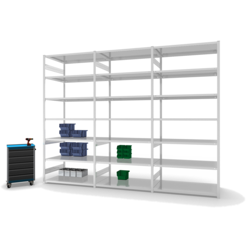 hofe Traversenregal in Standard Bauart, Höhe x Breite x Tiefe 3000 x 1360 x 835 mm, 7 Böden