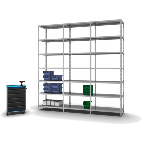 hofe Schraubregal, 7 Böden, mit korrosionsschützender Zinkbeschichtung