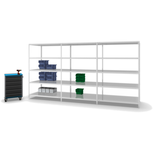 hofe Schraubregal, 5 Böden, RAL7035 Lichtgrau