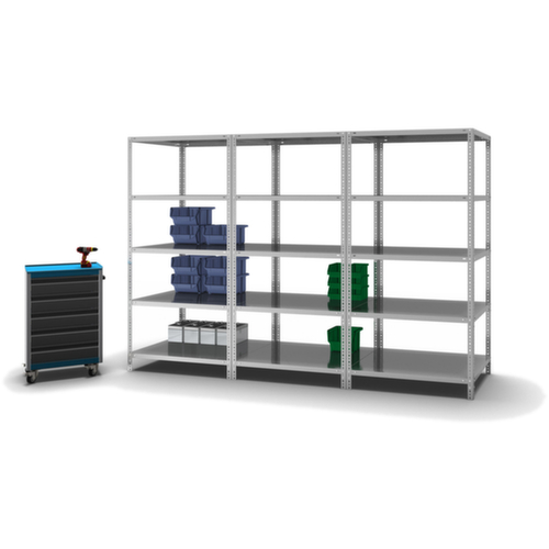 hofe Schraubregal, 5 Böden, mit korrosionsschützender Zinkbeschichtung