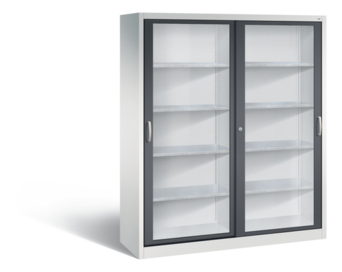C+P Werkzeugschrank ERGO mit Sichtfenster-Schiebetüren, Breite 1600 mm