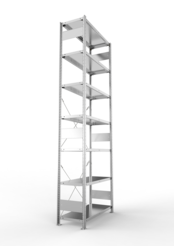META System-Steckregal CLIP, Höhe x Breite x Tiefe 3000 x 1056 x 436 mm, 7 Böden