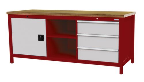 Bedrunka + Hirth Werkbank, 3 Schubladen, 1 Schrank, 2 Ablageböden
