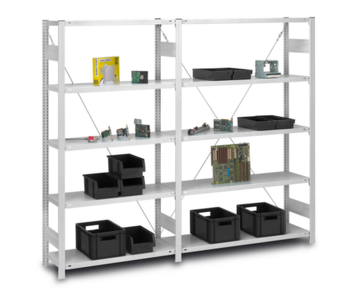 hofe ESD-Regal, Höhe x Breite x Tiefe 2000 x 1310 x 435 mm, 5 Böden