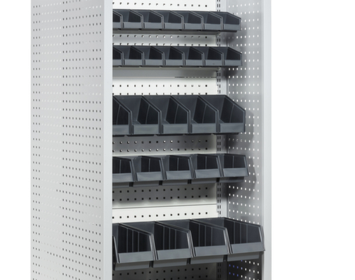 Treston ESD-Sichtlagerkasten, schwarz, Tiefe 300 mm, Polypropylen