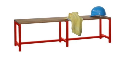 PAVOY Umkleidebank Basis mit Holzleisten