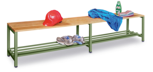 PAVOY Umkleidebank Basis mit Holzleisten