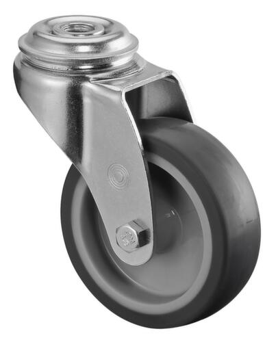 BS-ROLLEN Spurlose thermoplastische Apparaterolle, Traglast 75 kg, TPE-Bereifung