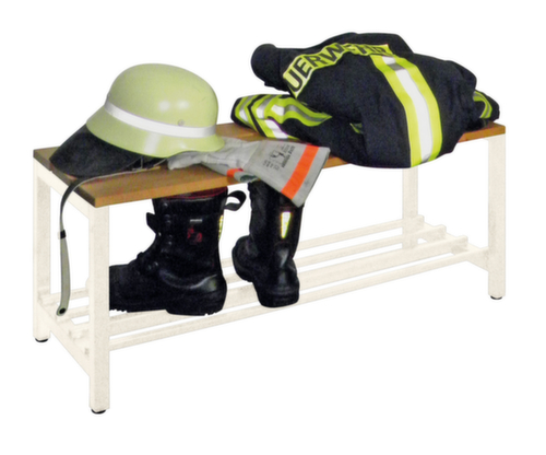 PAVOY Umkleidebank Basis mit Holzleisten