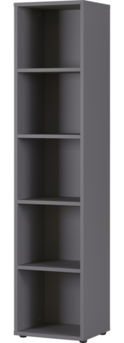 Büroregal GW-AGENDA, Breite 450 mm, 5 OH, graphit