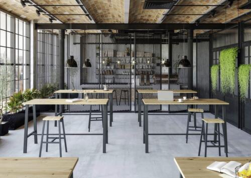 Stehtisch Industrial, Breite x Tiefe 1750 x 680 mm, Platte Asteiche