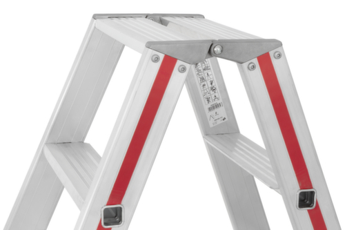 Hymer Stehleiter 8024 beidseitig begehbar, 2 x 3 profilierte Stufen