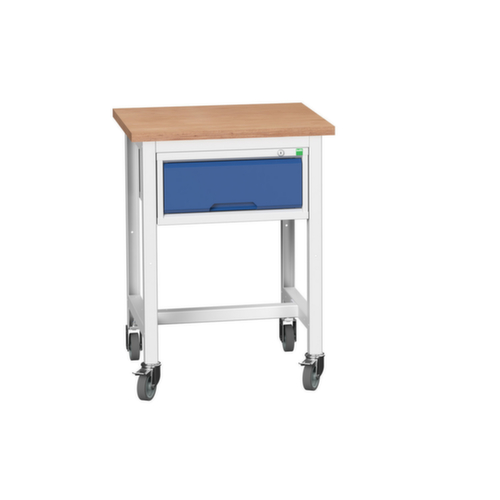 bott Mobile Werkbank verso, 1 Schublade, RAL7035 Lichtgrau/RAL5010 Enzianblau
