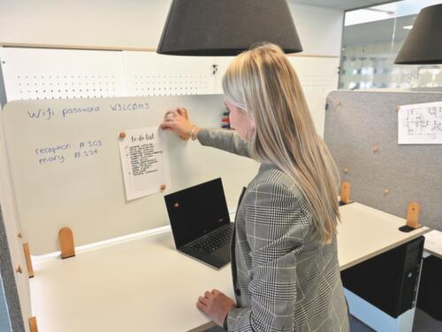 Legamaster Emaillierte Tischtrennwand ELEMENTS, Höhe x Breite 600 x 800 mm, Wand weiß