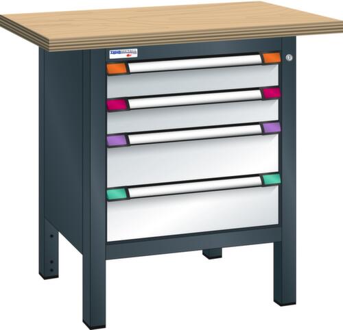 Thurmetall Werkbank, 4 Schubladen