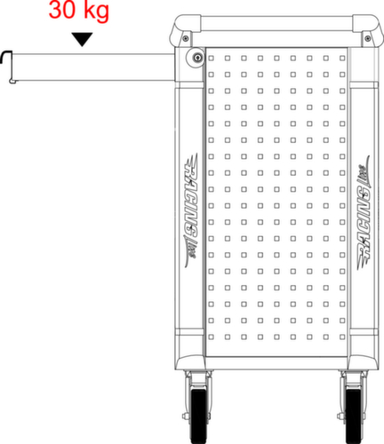 KS Tools RACINGline SCHWARZ/ROT Werkstattwagen