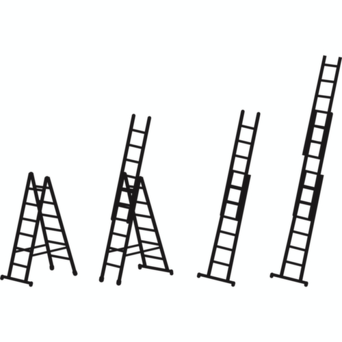 ZARGES Mehrzweck-Teleskopleiter Skymaster DX, 3 x 8 Dreieckssprossen