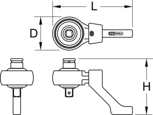 KS Tools Drehmoment-Vervielfältiger 3/4" x 1"