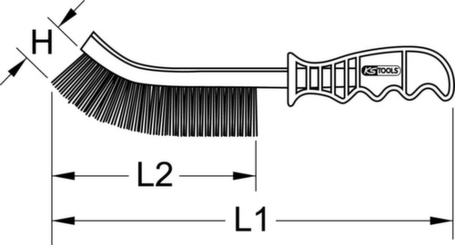 KS Tools Edelstahldraht-Allzweck-Drahtbürste