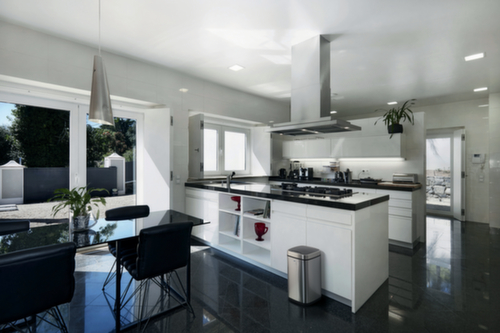 Durable Sensor-Abfallbehälter NO TOUCH aus Edelstahl, 12 l, metallic-silber