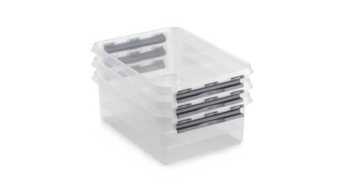 Aufbewahrungsbox ECO, transparent, Inhalt 72 l, Deckel