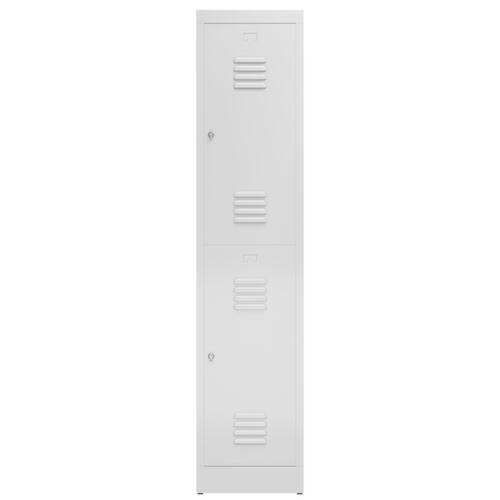 Doppelstöckiger Garderobenschrank ClassiX, Abteilbreite 400 mm
