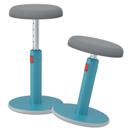 Leitz Sitz-Steh-Hocker Ergo Cosy Aktiv, Sitz grau, rutschfester Fußunterseite