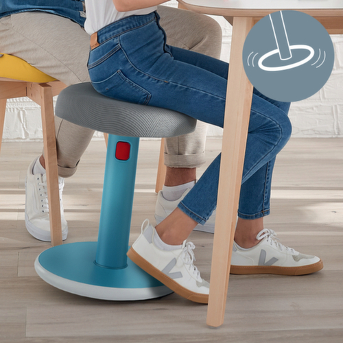 Leitz Sitz-Steh-Hocker Ergo Cosy Aktiv, Sitz grau, rutschfester Fußunterseite