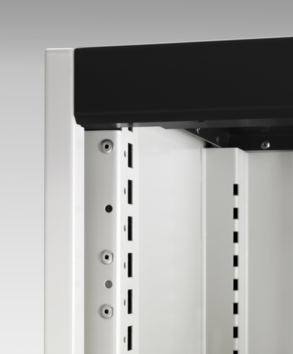 bott Schubladenschrank cubio Grundfläche 525x525 mm, 5 Schublade(n), RAL7035 Lichtgrau/RAL3004 Purpurrot