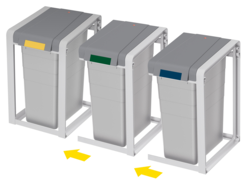 Hailo Abfallsammler ProfiLine ÖKO XL, 38 l, Deckel staubgrau