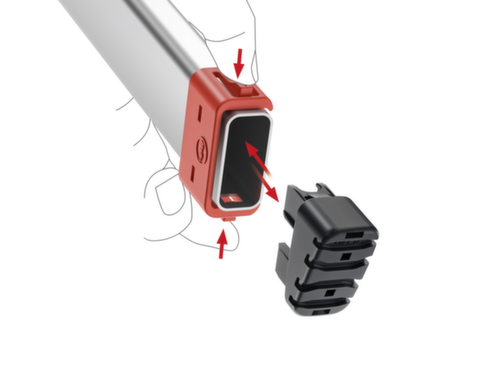 Hailo Wechselfuß-Set EasyClix Living für Stufenstehleiter