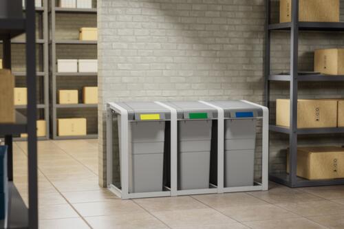 Hailo Abfallsammler ProfiLine ÖKO XL, 38 l, Deckel staubgrau