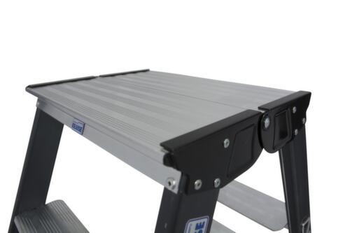 Krause Eloxierte Stufen-Doppelleiter MONTO® SePro D®, 2 x 4 rutschhemmend profilierte Stufen