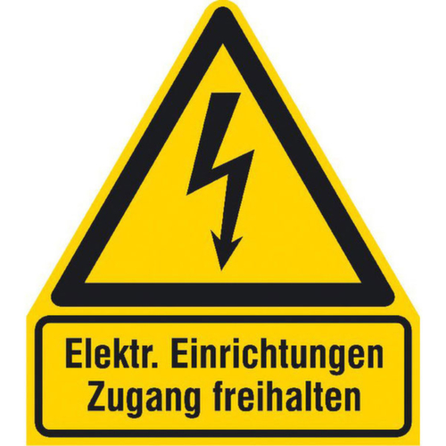 Warnkombischild SafetyMarking® "Elektrische Einrichtungen Zugang freihalten"