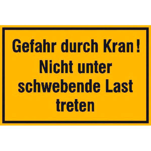 Hinweisschild SafetyMarking® für Baustellen, "Gefahr durch Kran!"