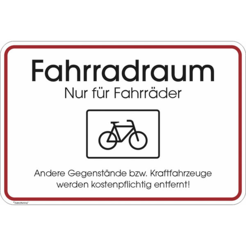 Hinweisschild SafetyMarking®, "Fahrradraum - Nur für Fahrräder"