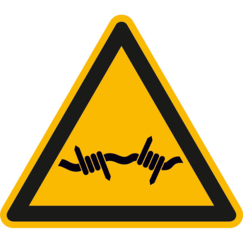 Warnschild SafetyMarking® vor Stacheldraht