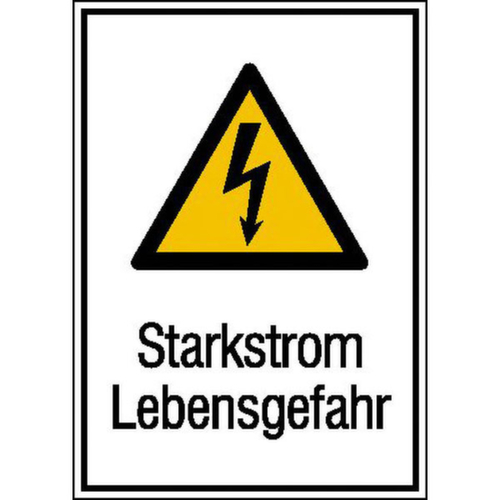 Warnkombischild SafetyMarking® "Starkstrom Lebensgefahr"