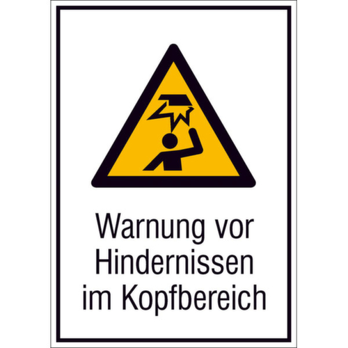 Warnkombischild SafetyMarking® "Warnung vor Hindernissen im Kopfbereich"