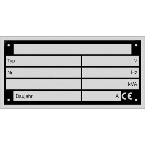 Typenschild SafetyMarking®, "zur Selbstbeschriftung"