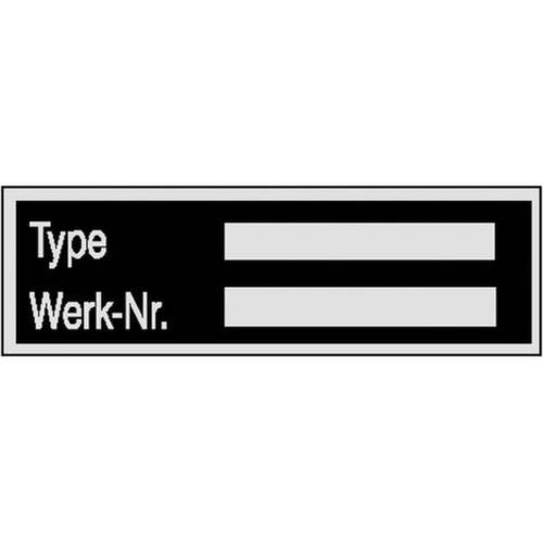 Typenschild SafetyMarking®, "2 Felder zur Selbstbeschriftung"