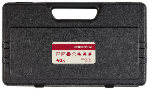 GEDORE RED R35003040 Bit-Satz 10mm TX+XZN+6-kant 40-teilig