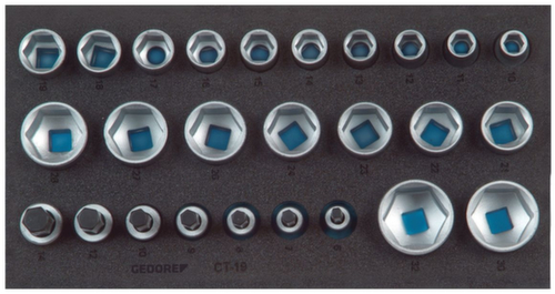 GEDORE 1500 CT1-19 Satz Steckschlüsseleinsätze 1/2"