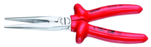 GEDORE VDE 8132-160 VDE-Flachrundzange mit Tauchisolierung 160 mm