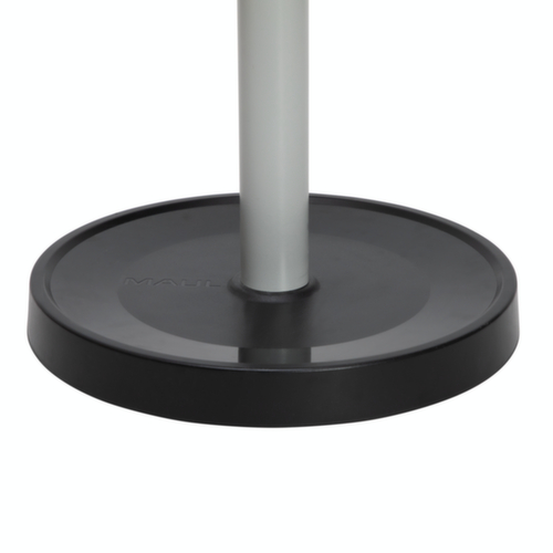 MAUL Garderobenständer MAULcaligo, mit 16/8/8 Haken, RAL9004 Signalschwarz / ähnlich RAL9006 Weißaluminium