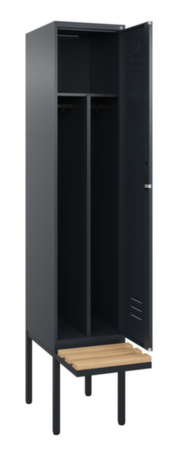 C+P Sitzbank-Spind Classic Plus für Schwarz-Weiß-Trennung, Abteilbreite 400 mm